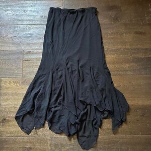 Alex Evenings Handkerchief Skirt, black, size L